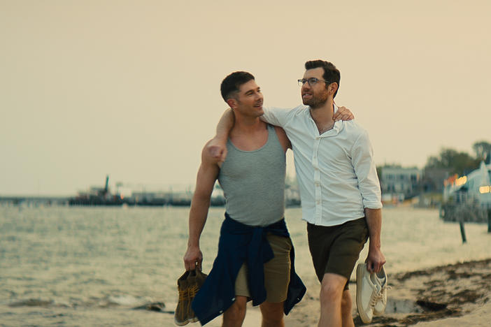 <em>Bros </em>is the first gay romantic comedy with a mostly LGBTQ cast to be given a wide release by a major studio. It played well in big cities, but had disappointing overall numbers in its first weekend. Above, Luke Macfarlane (left) and Billy Eichner.