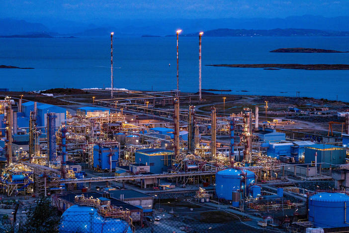 The Karsto gas processing plant in the municipality of Tysvær, Norway — which said it will increase security around its oil installations after the Nord Stream pipeline leaks.