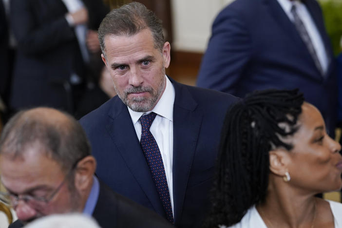 Hunter Biden is seen after a White House ceremony on July 7, 2022.