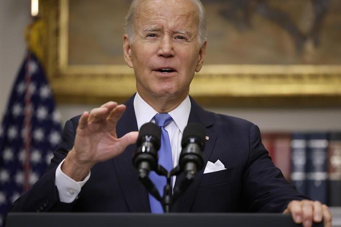 President Biden speaks at the White House on Sept. 30. On Thursday, Biden announced that he is taking executive action to pardon people convicted of simple marijuana possession under federal law and D.C. statute.