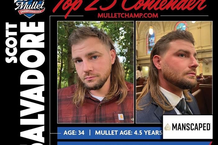 Scott Salvadore is in the lead for the Best Mullet in America.