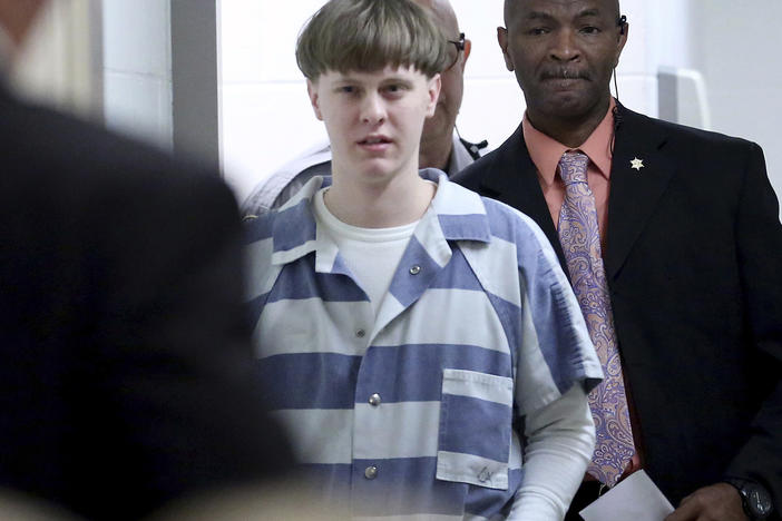 Dylann Roof enters the court room at the Charleston County Judicial Center to enter his guilty plea on murder charges on April 10, 2017, in Charleston, S.C. The Supreme Court has rejected an appeal from Roof, who challenged his death sentence and conviction in the 2015 racist slayings of nine members of a Black South Carolina congregation.