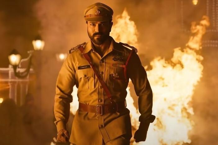 Ram Charan stars in<em> RRR, </em>an action-packed bromance set in India in the 1920s.