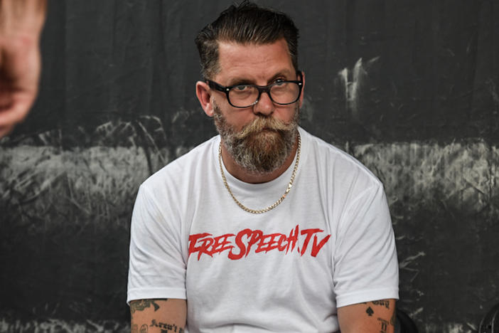 Proud Boys founder Gavin McInnes is slated to speak at Penn State University later this month — an event that has sparked protest plans and a petition. He's seen here in 2019.