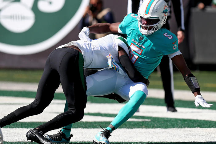 On Sunday, Miami Dolphins backup quarterback Teddy Bridgewater became the first player to be pulled from a game under the NFL's revised concussion policy.