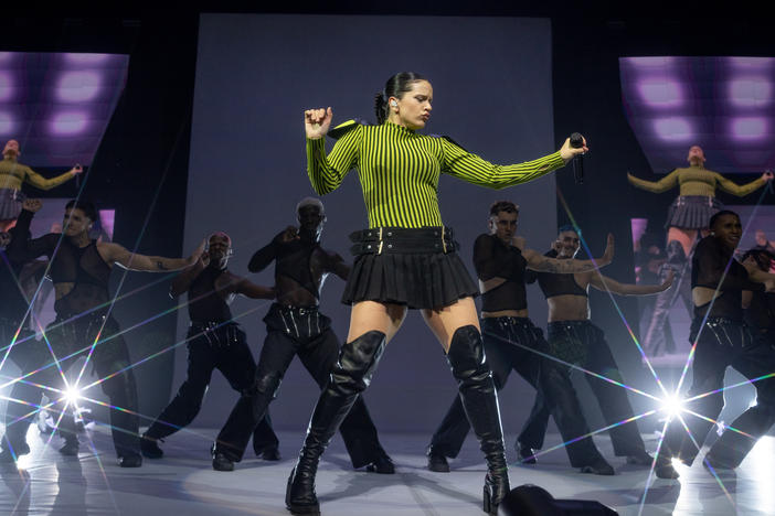 Rosalía performs at the YouTube theater on Oct. 7, 2022 in Inglewood, Calif.