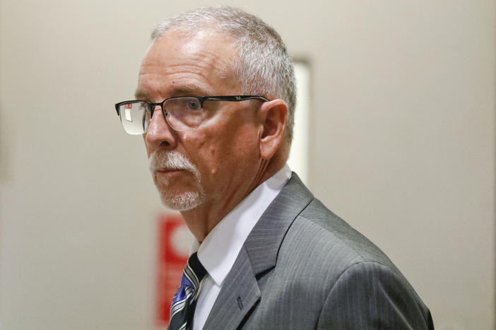 UCLA gynecologist James Heaps appears in Los Angeles Superior Court in 2019.