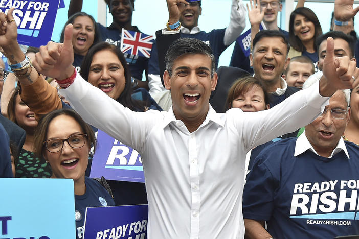 Rishi Sunak meets supporters at a Conservative Party leadership election in Birmingham, England, in August. He lost that election to Liz Truss.