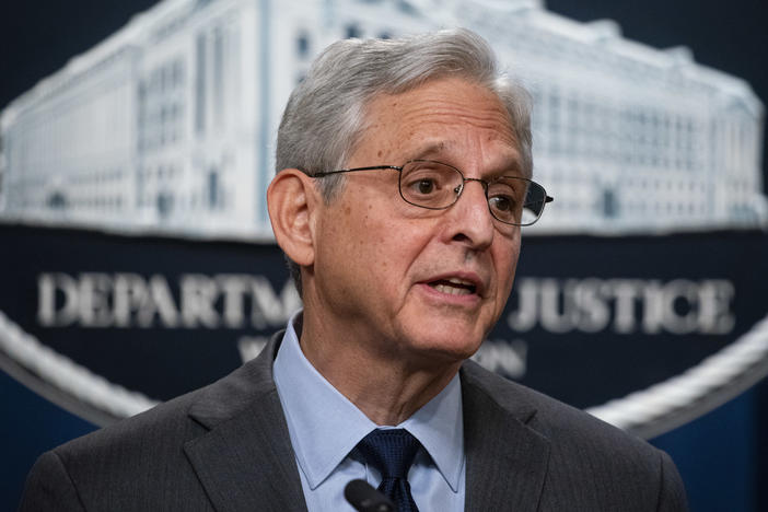 Attorney General Merrick Garland speaks during a news conference at the Department of Justice in Washington, D.C., on Oct. 24.