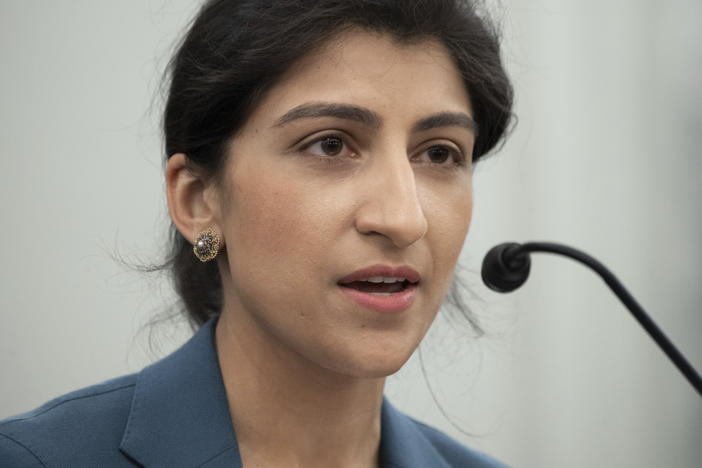 FTC Chairperson Lina Khan, speaking at a Senate Committee hearing in 2021. Last week, the FTC moved closer to modernizing a rule that requires funeral businesses to provide prices to consumers when they visit or call.