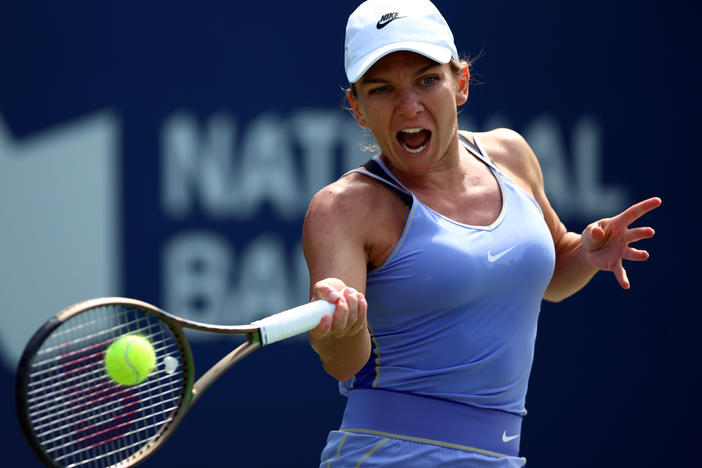 Simona Halep says she felt "completely confused and betrayed" when the International Tennis Integrity Agency told her she had tested positive for roxadustat. Halep is seen here in Toronto, where she won the National Bank Open in August.
