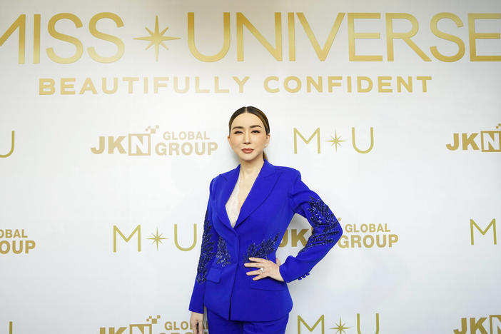 Thai business tycoon and transgender activist Chakrapong "Anne" Chakrajutathib poses for a photo after a news conference Thursday in Bangkok.