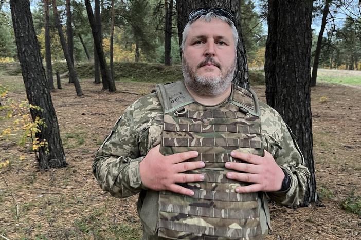 Maj. Roman Kovalev leads a newly formed 500-person battalion that is training at military camp outside Dnipro, Ukraine, on Oct. 24.