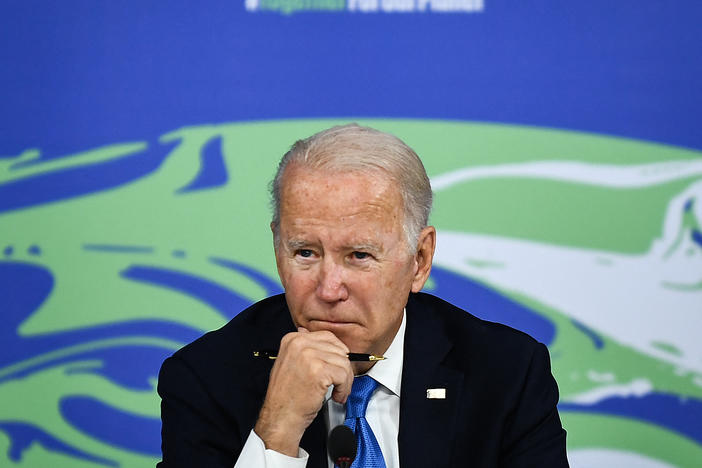 President Biden during the world leaders' summit at the UN COP26 climate change conference in Glasgow, Scotland, on November 2, 2021.