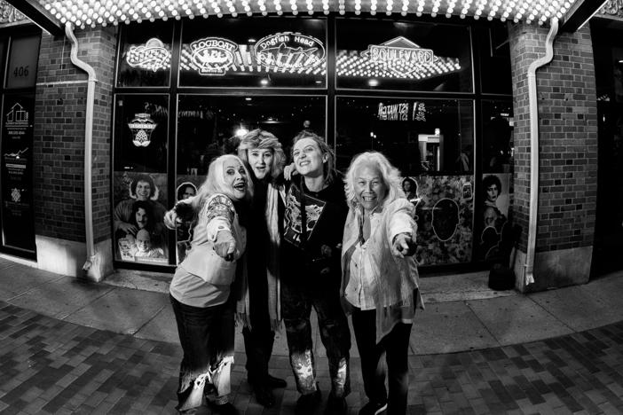 Brie Howard-Darling, Patti Quatro, Mia Huggins and June Millington at the Kansas City screening of <em>Fanny: The Right To Rock</em> at Screenland Armour Theatre, Oct. 4, 2022.