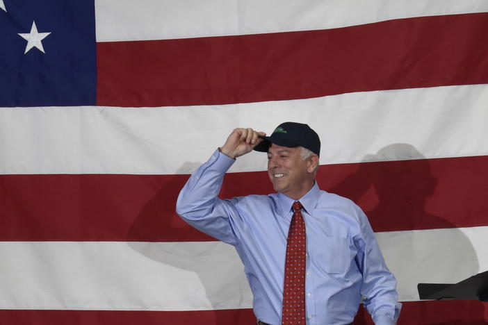 Clark County Sheriff Joe Lombardo, the Nevada Republican candidate for governor, at a campaign rally in Reno, Nev., on Sept. 15, 2022.