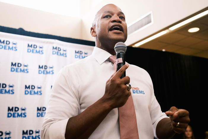 Wes Moore, the Maryland Democratic nominee for governor, speaks The Adele H. Stamp Student Union Center for Campus Life at the University of Maryland College Park, Md., on Oct. 26, 2022.