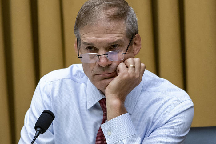 Ranking member Rep. Jim Jordan, R-Ohio, at a House Judiciary Committee hearing on July 14, in Washington, DC. Jordan and House Judiciary Republicans plan to investigate the FBI and Justice Department--if conservatives retake the house--for political bias.