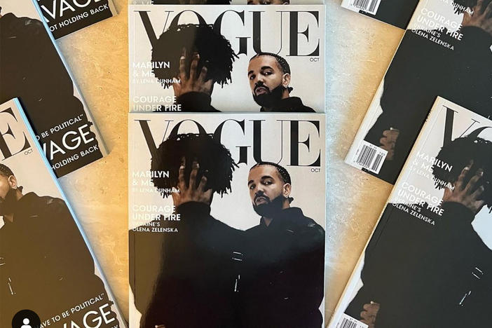 Drake and 21 Savage released an Instagram post on Oct. 30 promoting a fake <em>Vogue</em> magazine cover. <em>Vogue</em>'s publisher Condé Nast is now suing both rappers for using the fake cover to promote their new album.