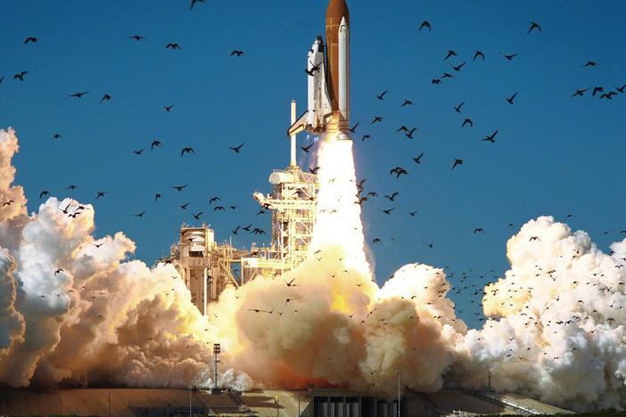 The Challenger liftoff
