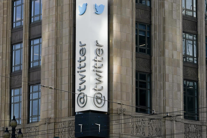 Twitter headquarters is shown in San Francisco on Nov. 4, 2022.