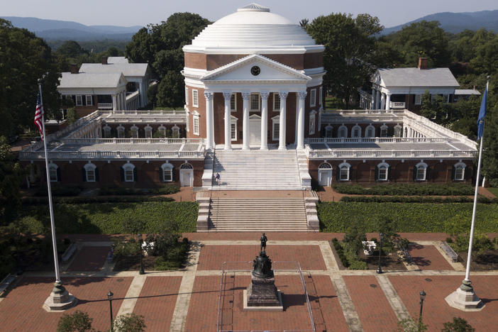 The campus of the University of Virginia campus in Charlottesville in 2018.