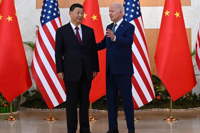 President Joe Biden and Chinese President Xi Jinping hold a meeting on the sidelines of the G20 Summit in Bali on Monday.