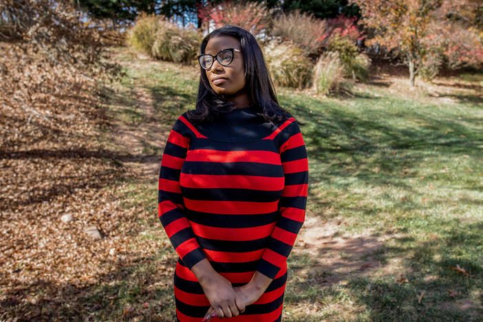 Teonna Woolford, 31, in Owings Mills, Maryland on November 4, 2022. Woolford has sickle cell disease and has been unable to afford fertility preservation for years.
