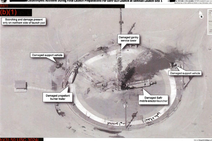 The National Geospatial-Intelligence Agency has officially declassified an image first tweeted by President Trump in 2019.