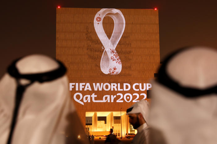 The Official Emblem of the FIFA World Cup Qatar 2022 is unveiled in Doha, Qatar.