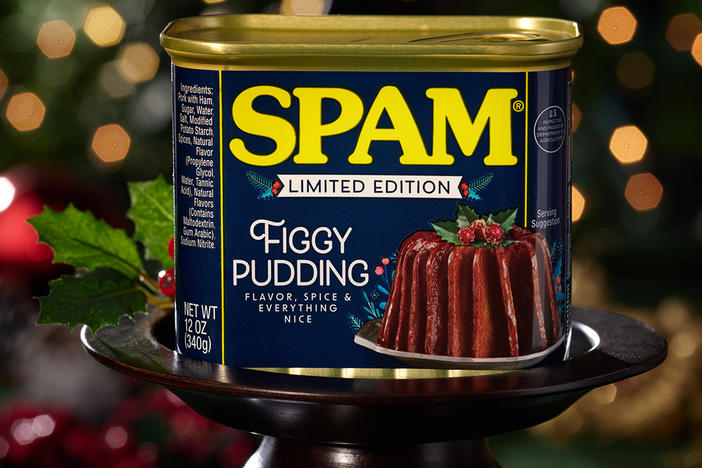 Spam Figgy Pudding is a thing that exists now. Reviews have been mixed.