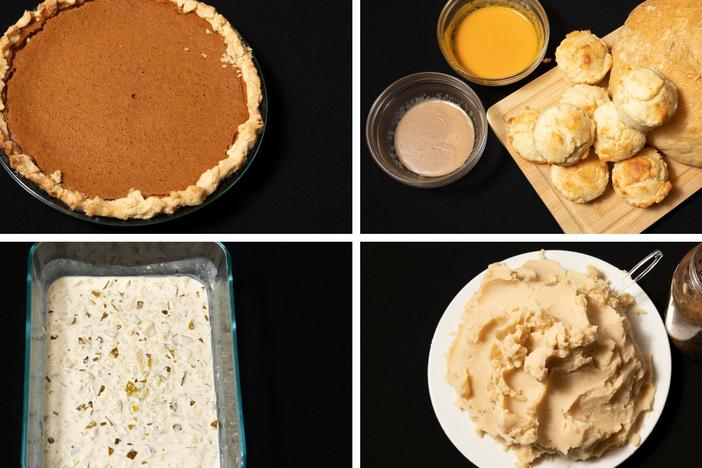 Due to high inflation this year, NPR's Business desk shares cheaper dishes to substitute for Thanksgiving stables.