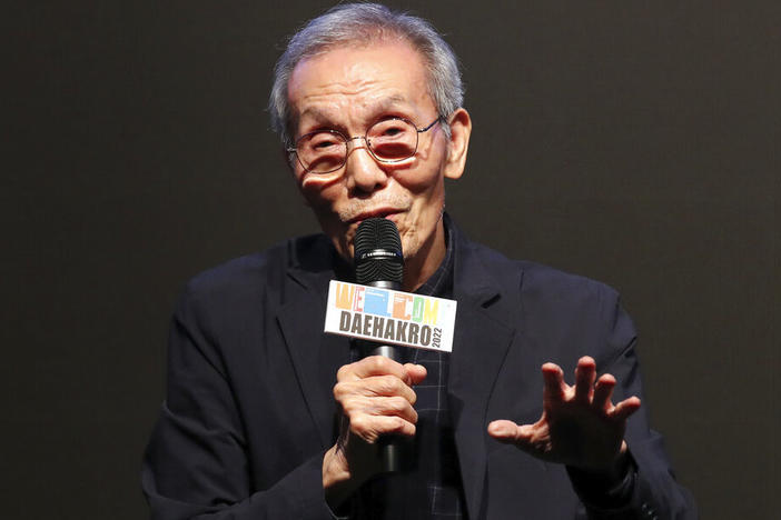 South Korean actor Oh Young-soo speaks Sept. 21 during a press conference at the Welcome Daehakro Festival 2022 in Seoul, South Korea.