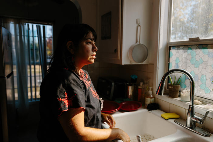 Martha Escudero in the kitchen of her home in the El Sereno neighborhood of Los Angeles, Calif. on Nov. 20, 2022.