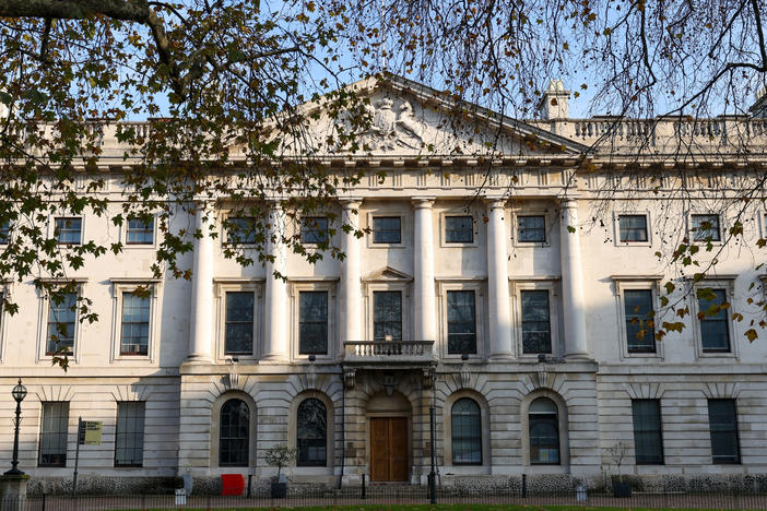 The Royal Mint Court office complex, bought by the Chinese government for 255 million pounds ($311 million) in May 2018, in London, on Friday. China's controversial plan to build a new embassy on the site near the Tower of London was rejected in a Tower Hamlets council meeting on Thursday.