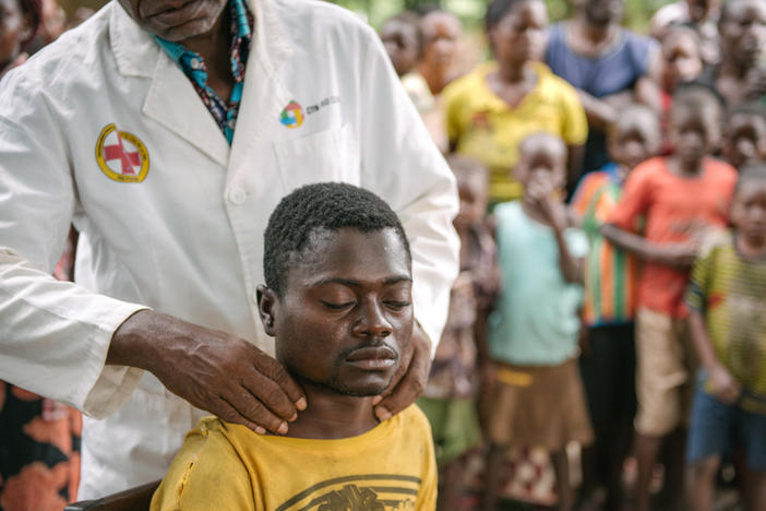 Alexis Mukwedi tested positive for sleeping sickness during a two-day mobile screening in the Democratic Republic of the Congo. He had complained about nervous tics and fatigue.