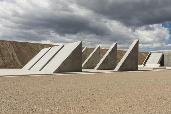 A view of a section of Michael Heizer's <em>City</em>