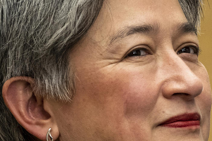 FILE- Australia's Foreign Minister Penny Wong, who visited the island nation of Vanuatu to sign a security deal as part of an ongoing competition with China for influence in the Pacific.