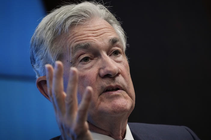 Chair of the U.S. Federal Reserve Jerome Powell speaks at the Brookings Institution, November 30, 2022 in Washington, DC.