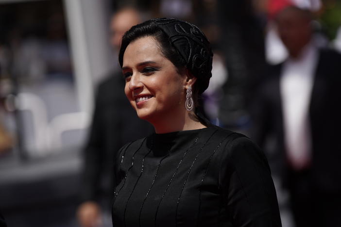 Taraneh Alidoosti arrives for a movie premiere at the Cannes film festival in southern France on May 25. Iranian authorities arrested Alidoosti, one of the country's most famous actresses, on charges of spreading falsehoods about nationwide protests, state media said Saturday.
