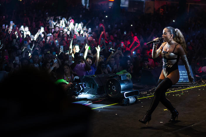 Anitta performs at the Village Festival in Rio de Janeiro on Dec. 4.