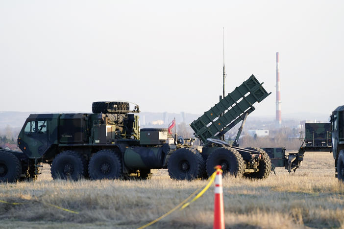 A Patriot missile launcher seen in Poland in March.