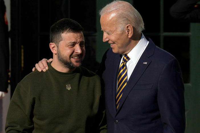 President Biden welcomes President of Ukraine Volodymyr Zelenskyy to the White House on Wednesday.