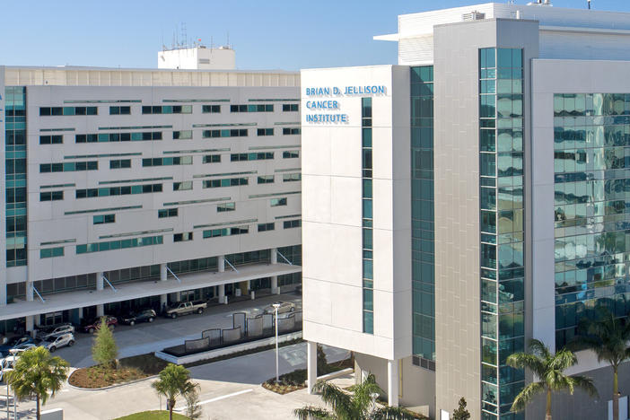 Sarasota Memorial Hospital's campus in Sarasota, Fla. Three newly-elected members of the public hospital's board are so-called "health freedom" activists who are opposed to COVID vaccines and treatment protocols for the illness.