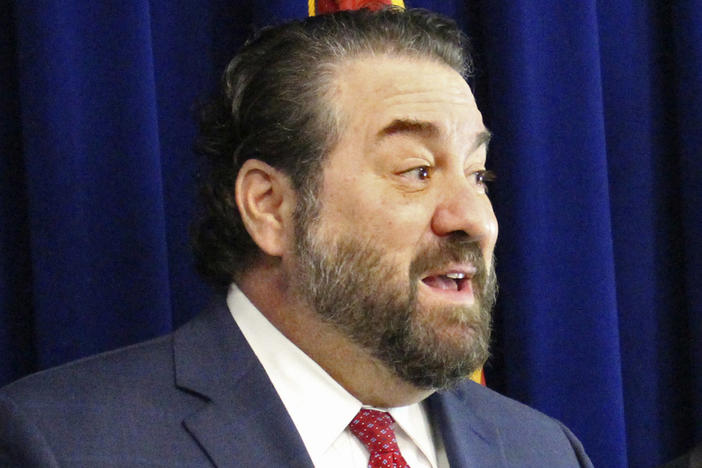 Arizona Attorney General Mark Brnovich speaks at a news conference in Phoenix, on Jan. 7, 2020.