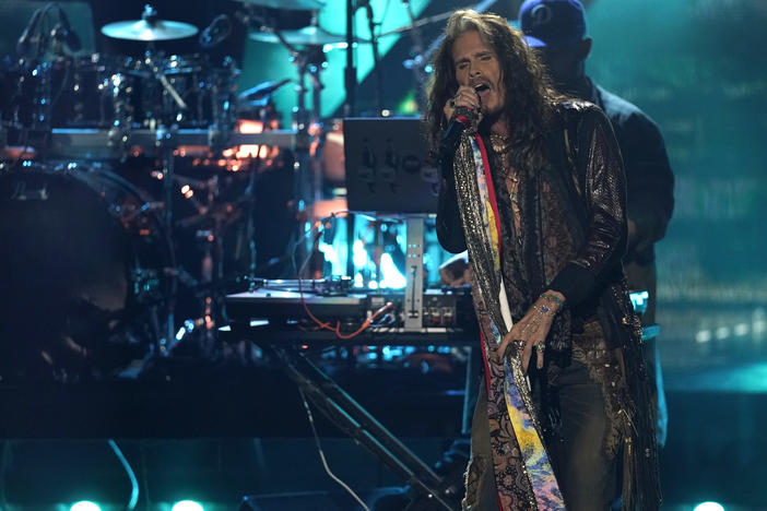 Steven Tyler performs during the Rock & Roll Hall of Fame Induction Ceremony in November in Los Angeles. In a lawsuit filed on Tuesday, a woman alleges she was 16 when the singer first sexually assaulted her.