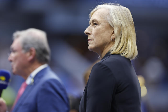 Martina Navratilova looks on after the Women's Singles Final match during the 2022 U.S. Open in New York.