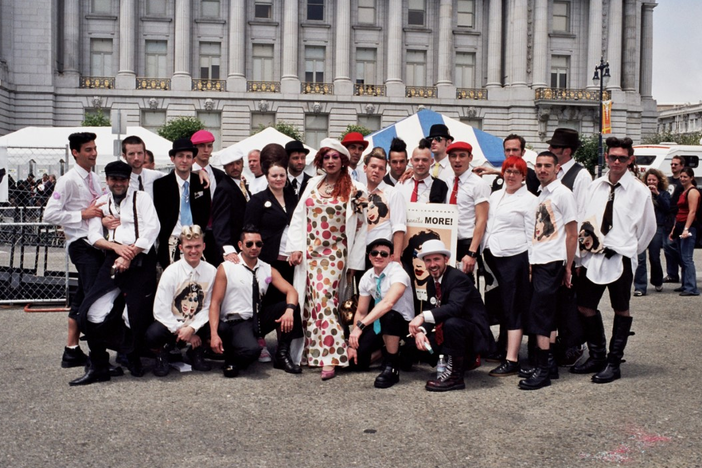 San Francisco drag queen Juanita MORE! poses at the center of her chosen family. For many queer people, creating one can be a necessary key to surviving.
