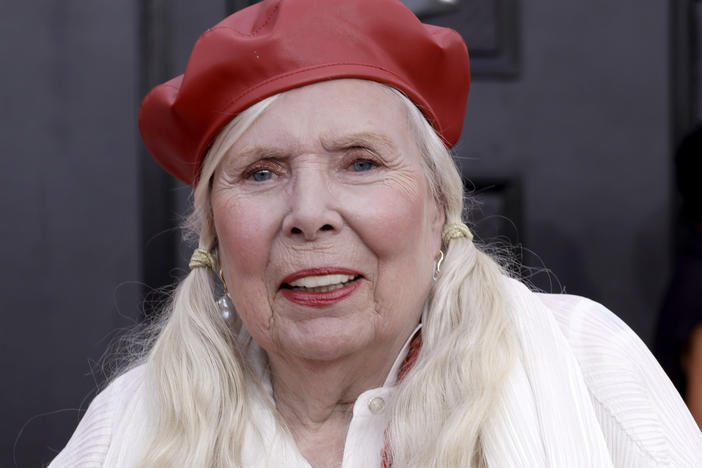 Joni Mitchell attends the 64th Annual GRAMMY Awards at MGM Grand Garden Arena on April 3, 2022, in Las Vegas, Nevada.