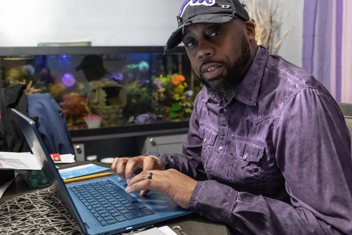 George Mink Jr. is a health care outreach worker in Delaware County, Pa. He worries about what will happen when vaccines are no longer paid for by the federal government. (Kimberly Paynter/WHYY)